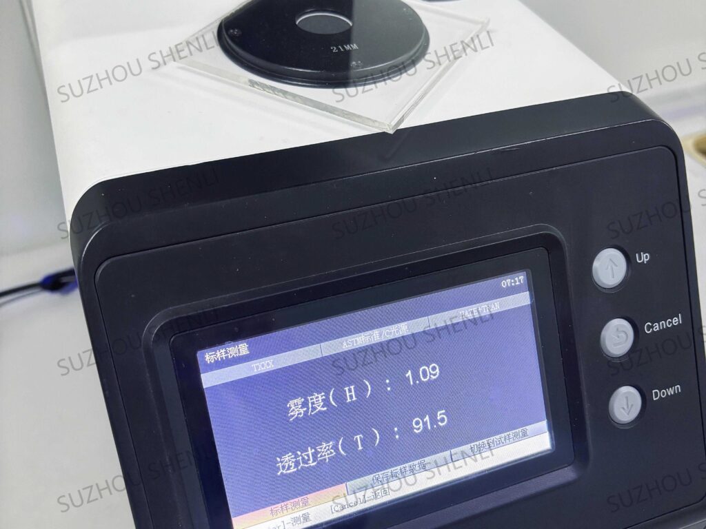 Acrylic transmittance test haze meter