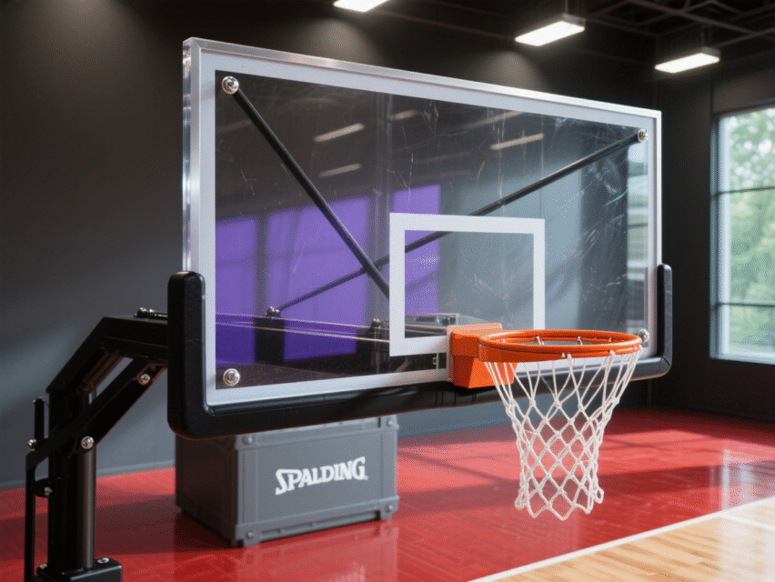 Hardened and wear-resistant acrylic basketball hoop