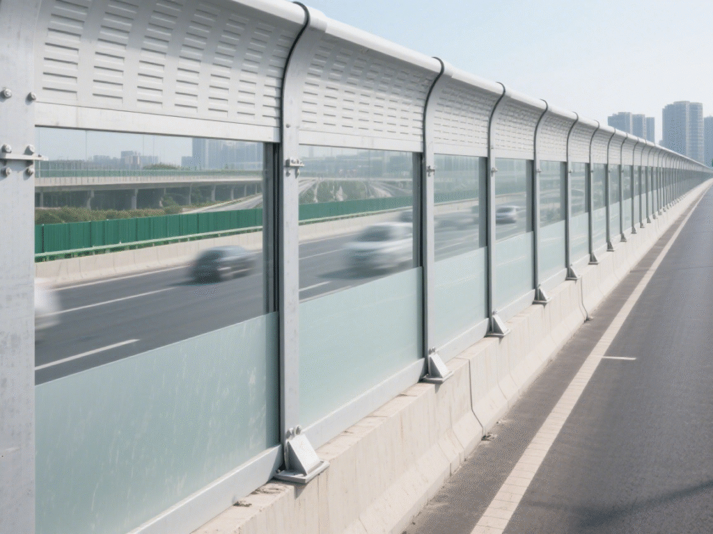 Acrylic/polycarbonate sound barrier